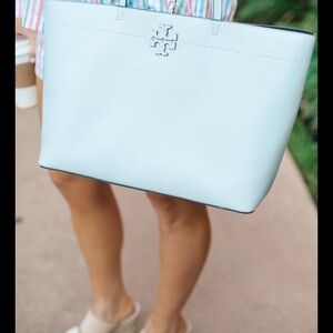 Tory Burch Light Blue  MCGRAW TOTE